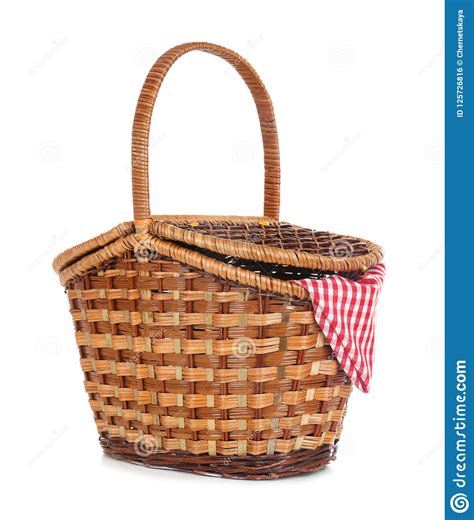 Wicker basket for picnic stock photo. Image of spring - 125726816