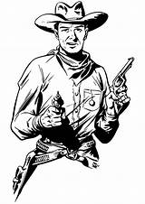 Cowboy With Two Guns coloring page  ColouringPages sketch template