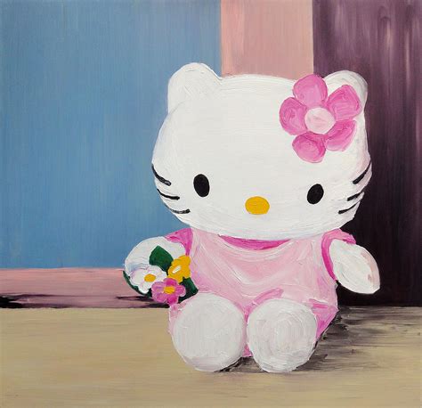 Hello Kitty At The Window Painting by Barbara Pommerenke - Pixels