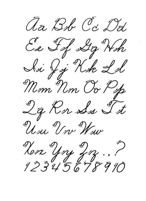 Capital Cursive Alphabets A To Z Free Printable Lowercase Cursive ...