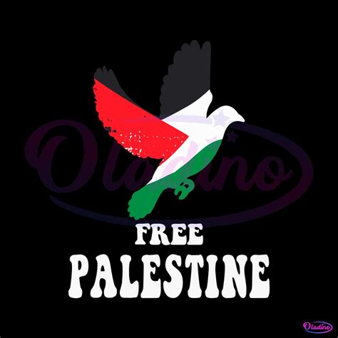 Free Palestine Dove Palestine Flag SVG Cutting Digital File - Oladino