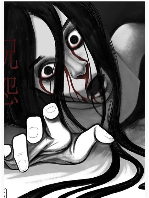 "Ju-On. The Grudge. Kayako Saeki. FANART." Spiral Notebook for Sale by SanuokGevitter | Redbubble