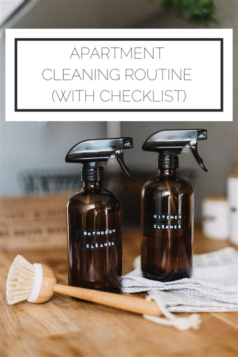 Apartment Cleaning Routine (with checklist) - Alyssa J Cori