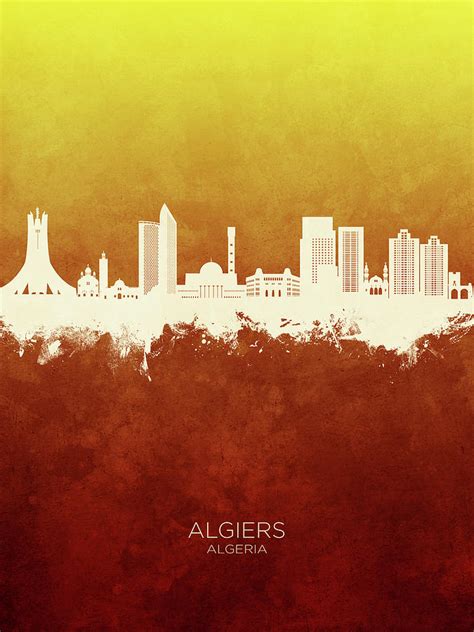 Algiers Algeria Skyline #70 Digital Art by Michael Tompsett | Pixels