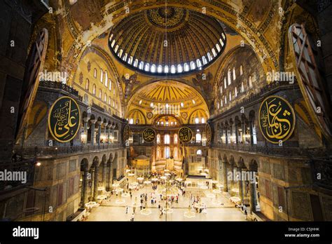 The Hagia Sophia interior, famous Byzantine landmark in Istanbul, Turkey Stock Photo - Alamy