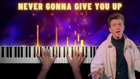 Rick Astley - Never Gonna Give You Up | Piano Cover + Sheet Music - YouTube