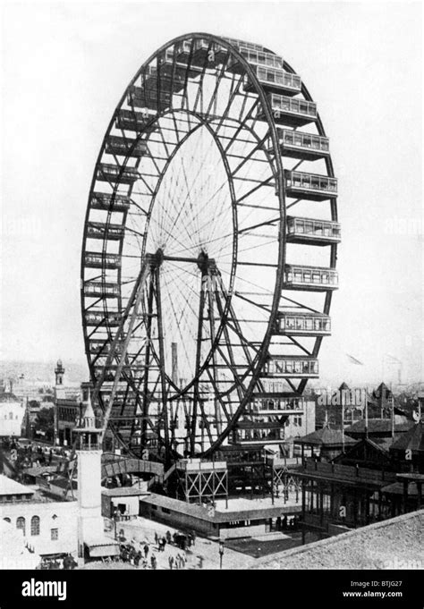 The giant Ferris Wheel at the Chicago World's Fair in 1893 (aka Chicago ...