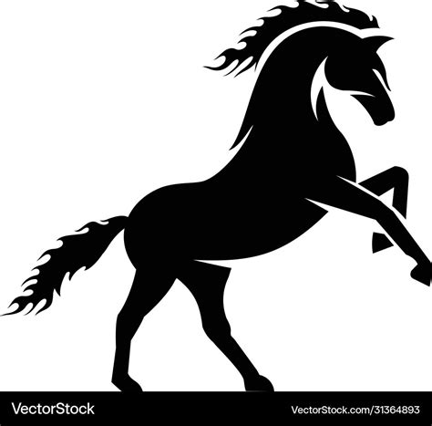 Black horse logo design Royalty Free Vector Image