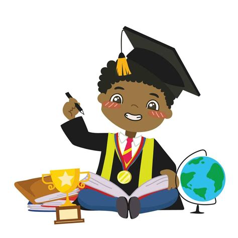 Graduation clipart for children. Vector file. 24202096 Vector Art at Vecteezy