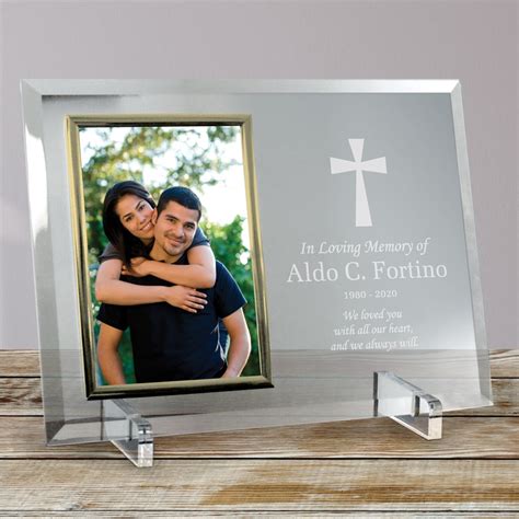 Engraved Memorial Glass Picture Frame | GiftsForYouNow