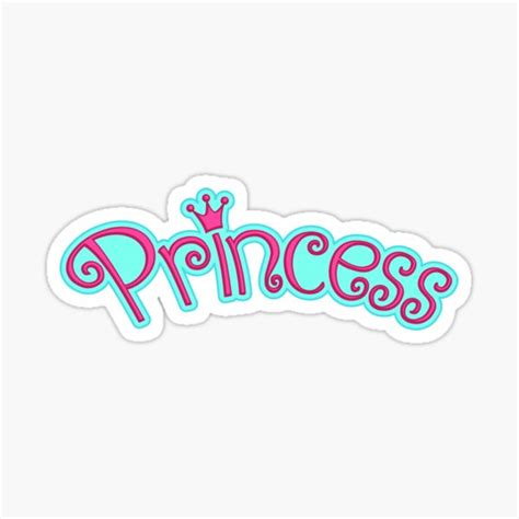 "Pink Girly Princess Logo" Sticker for Sale by Printegy | Redbubble