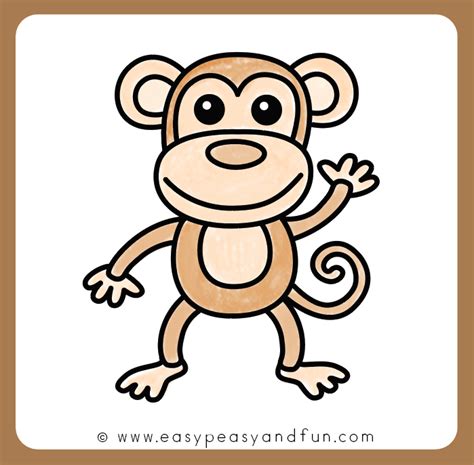 How to Draw a Monkey – Step by Step Drawing Guide | Monkey drawing ...