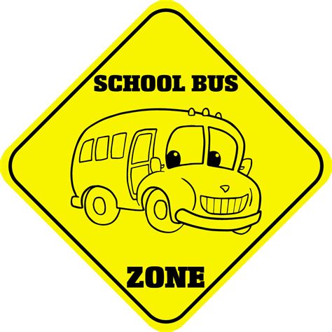 School Bus Zone Crossing Funny Metal Aluminum Novelty Sign | eBay