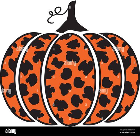 vector illustration of a leopard pumpkin. Fall, autumn celebration. Halloween, Thanksgiving Day ...