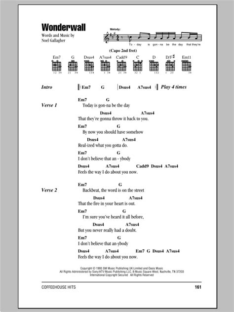 Wonderwall by Oasis - Guitar Chords/Lyrics - Guitar Instructor