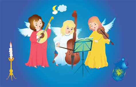 Christmas angels singing stock vector. Illustration of snow - 11639669