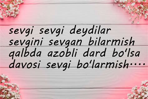 Sevgi haqida qisqa sherlar - HAQIDA