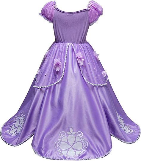 Buy REXREII Girls Rapunzel Princess Sofia Costume Fancy Dress Halloween Christmas Party Birthday ...