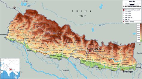 Large Physical Map Of Nepal With Roads Cities And Airports Nepal | My XXX Hot Girl