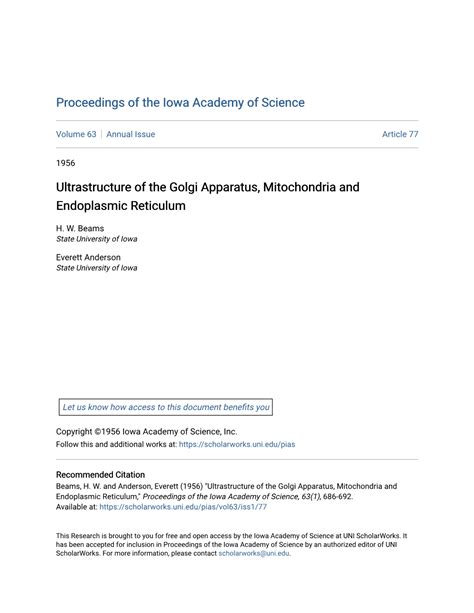 Ultrastructure of the Golgi Apparatus, Mitochondria and Endoplasmic ...