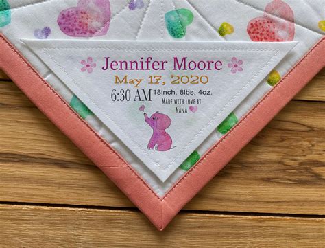 Large Triangle Quilt Labels Personalized Sewing Label Custom - Etsy | Quilt labels, Personalized ...