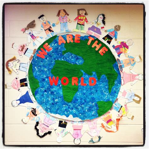 We are the world- multicultural/earth day activity | Children's day activities, Harmony day ...