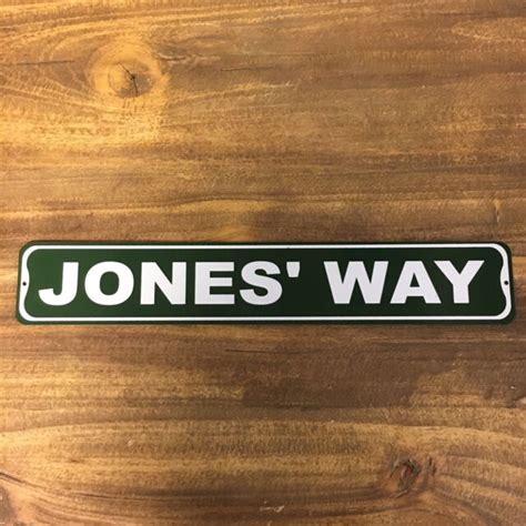 Metal Street Sign Jones' Way Garage Basement Bar Home Kitchen Decor 3"x18" | eBay