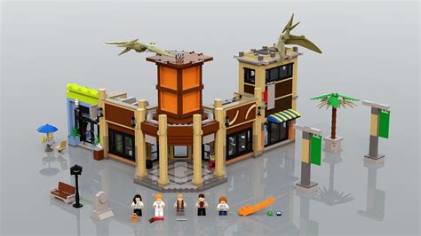 LEGO Jurassic World Main Street | DesignerSlashGamer | Lego jurassic world, Lego jurassic park ...