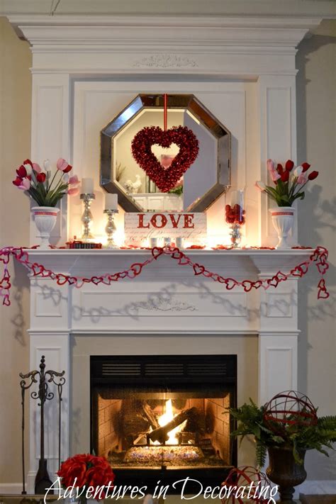 Adventures in Decorating: Our Valentine Mantel