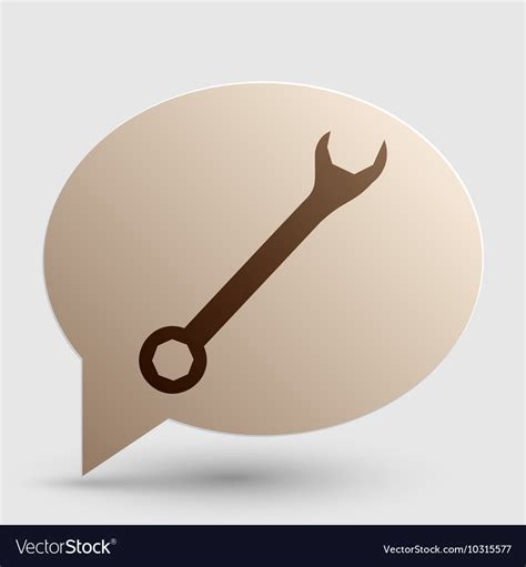 Crossed wrenches sign brown gradient icon Vector Image