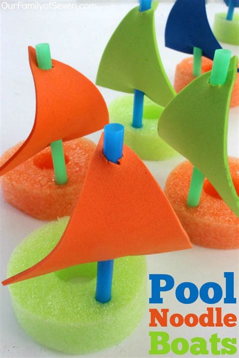 Pool Noodle Boats - OurFamilyofSeven.com