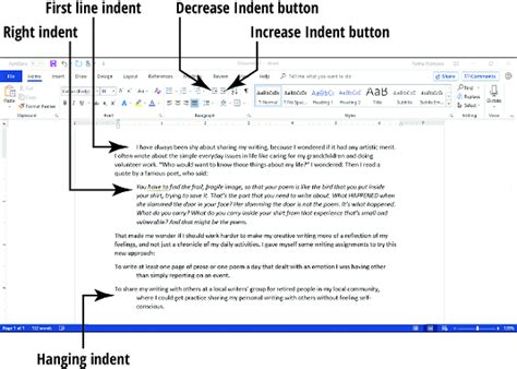 How to do a first line indent in word 2013 - lopchase