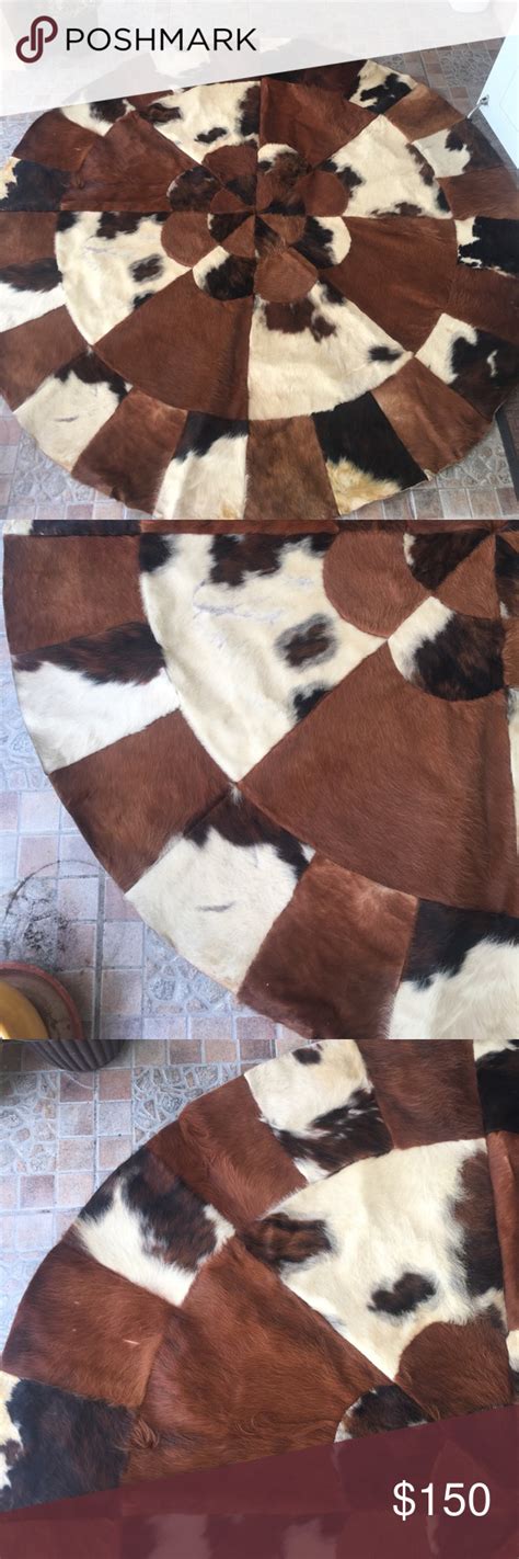 Contemporary round cow rug 🐄 | Cow rug, Cow, Rugs