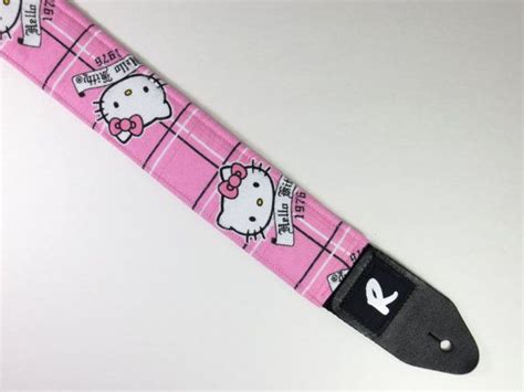 Cute Pink Cheetah Print Kitty Guitar Strap - Handmade - Girls - Not A Licensed Item | Guitar ...