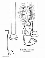 Bl Imelda Lambertini Story And Coloring Page  Sophia Teachers sketch template