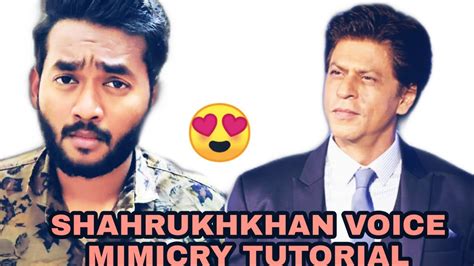 SHAHRUKH KHAN MIMICRY TUTORIAL | DEEPENDRA SINGH - YouTube