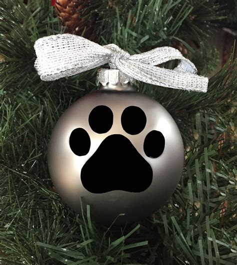 Personalized Paw Print Christmas Ornament Dog Paw Print - Etsy Canada