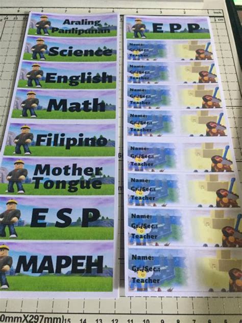 ROBLOX BOY THEMED |LOWER GRADES SUBJECT AND NAME STICKER LABELS | Lazada PH