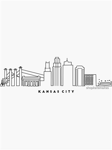 "Kansas City Skyline" Sticker for Sale by shopkatemakes | Redbubble