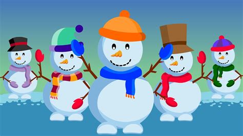 Five Little Snowmen | Nursery Rhyme - YouTube