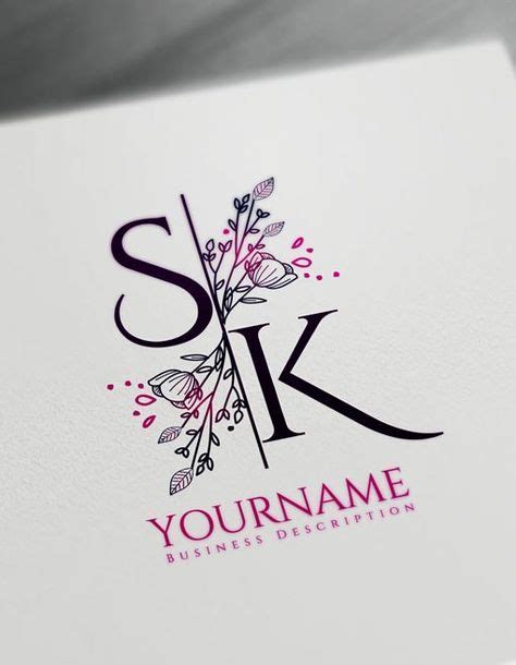 Floral Letter logos - Monogram Maker Design - Create Cool Logo Ideas | Progettazione di loghi ...