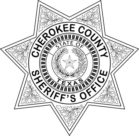 Cherokee County Sheriffs office badge Texas vector file for - Inspire ...