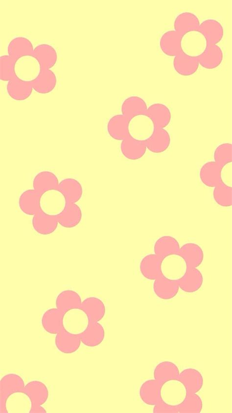 Pink & yellow flower background. | Flower background iphone, Pink wallpaper iphone, Flower phone ...