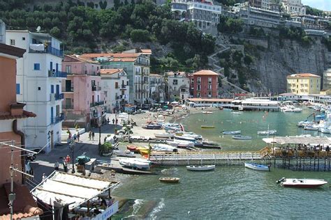 Beach at Marina Grande Sorrento, Beach in Sorrento Coast, Italy