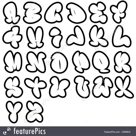 Letters And Numbers: Graffiti Fonts - Stock Illustration I2609632 at ...