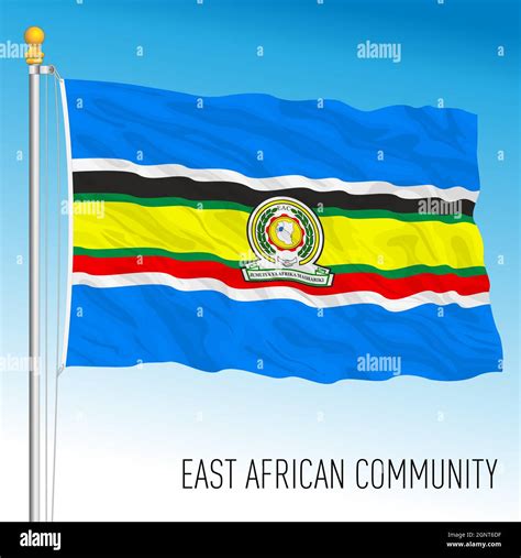 East African Community organisation flag, vector illustration Stock ...