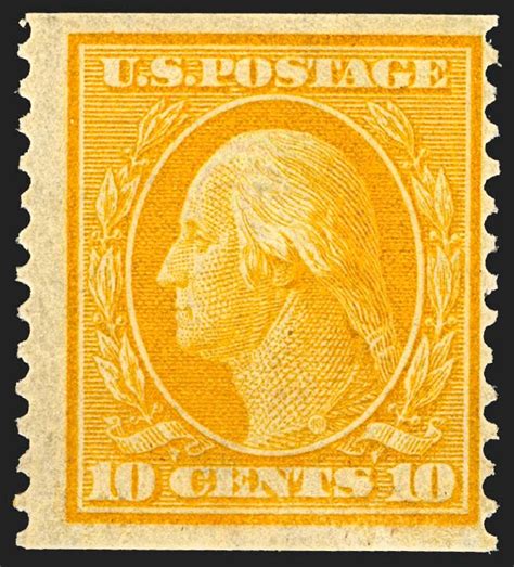 US Stamps Prices Scott Catalog #356: 1909 10c Washington Coil