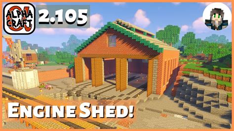 The Engine Shed - I build an engine shed in Minecraft Alphacraft S2 105 - YouTube