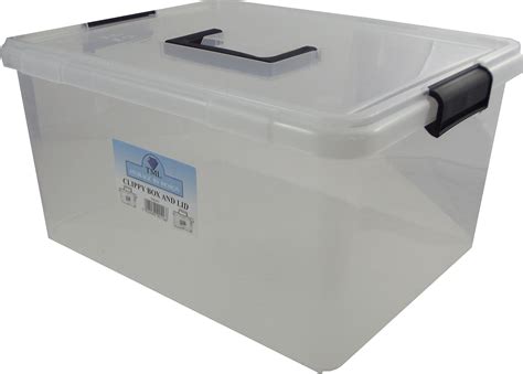 Buy 1 x 15lt 15 Litre Plastic Storage Box Container With Clip On Lid ...