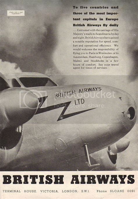 Art Deco in the UK: British Airways advert, 1937